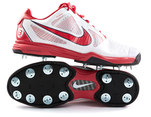 Cameron Gannon's Nike Lunar Vapor Cricket Shoes with 8/4 Spike Pattern