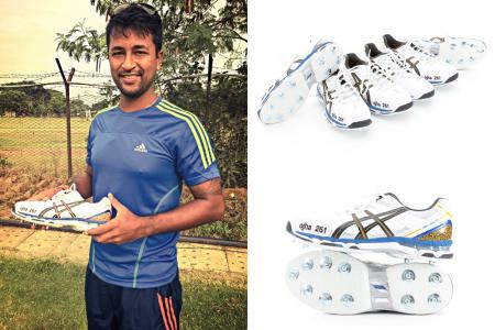 Pragyan Ojha makes the Indian team debuting in his Custom Asics Cricket Shoes